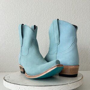 Lane EMMA JANE Womens Cowboy Bootie 8.5 Western Blue Cowgirl Short Ankle Boots